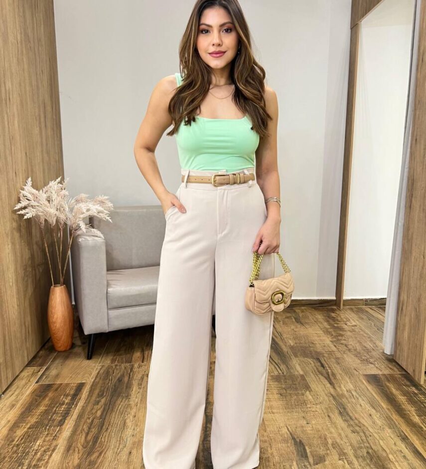 Body Feminino Lara sem Bojo Recorte em U com Fecho Verde - Fernanda Ramos Store
