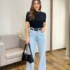 Calça Jeans Feminina Marcela Wide Leg - Fernanda Ramos Store