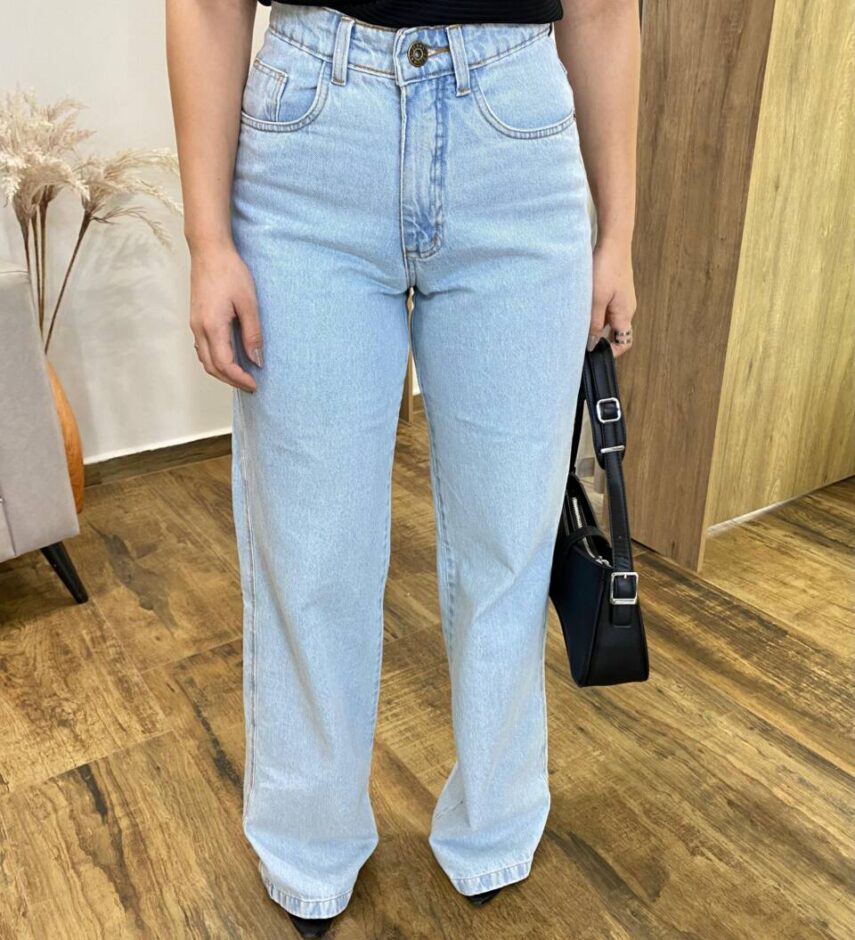 Calça Jeans Feminina Marcela Wide Leg - Fernanda Ramos Store