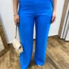 Conjunto Ana Blusa Tomara que Caia com Bojo e Amarração e Calça Azul - Fernanda Ramos Store