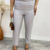 Conjunto Bella Cropped sem Bojo Alça Regulável Calça com Cinto Cinza - Fernanda Ramos Store