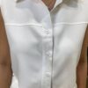 Conjunto Feminino Alfaiataria Malu Cropped com Botões e Short Branco - Fernanda Ramos Store