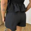 Conjunto Feminino Bella Cropped sem Bojo e Short Saia com Zíper Preto - Fernanda Ramos Store