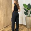 Conjunto Feminino Fernanda Regata e Calça Pantalona Preto - Fernanda Ramos Store