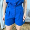 Conjunto Feminino Malu Colete e Short Azul Marinho - Fernanda Ramos Store