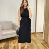 Conjunto July Regata sem Bojo e Saia com Amarração e Lastex Preto - Fernanda Ramos Store