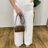 Conjunto Tayla Cropped sem Bojo Alça Regulável Calça Pantalona Branco - Fernanda Ramos Store