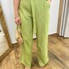 Conjunto Viscolinho Cropped e Calça Pantalona com Cinto Verde - Fernanda Ramos Store