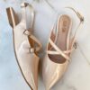 Sapatilha Feminina Margore Slingback de Verniz Nude - Fernanda Ramos Store