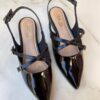 Sapatilha Feminina Margore Slingback de Verniz Preta - Fernanda Ramos Store