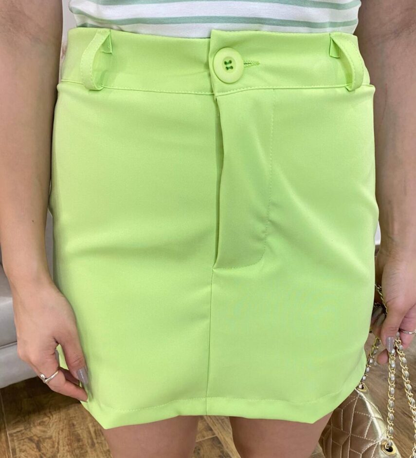 Short Saia Feminino Clara Alfaiataria Verde - Fernanda Ramos Store