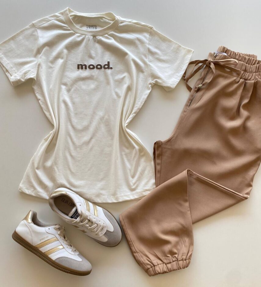 T-shirt Feminina Manga Curta Off White Mood - Fernanda Ramos Store