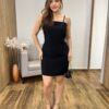 Vestido Curto Maitê sem Bojo Alça Regulável e Zíper Preto - Fernanda Ramos Store