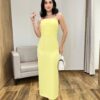 Vestido Longo Rebecca sem Bojo Tomara que Caia com Ziper Amarelo - Fernanda Ramos Store