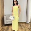 Vestido Longo Rebecca sem Bojo Tomara que Caia com Ziper Amarelo - Fernanda Ramos Store