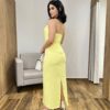 Vestido Longo Rebecca sem Bojo Tomara que Caia com Ziper Amarelo - Fernanda Ramos Store