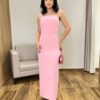 Vestido Longo Rebecca sem Bojo Tomara que Caia com Ziper Rosa - Fernanda Ramos Store