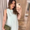 Vestido Midi Ana sem Bojo Fendas Laterais e Bolso Verde - Fernanda Ramos Store