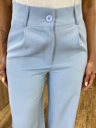 Calça Feminina Diana Alfaiataria Pantalona Azul - Fernanda Ramos Store