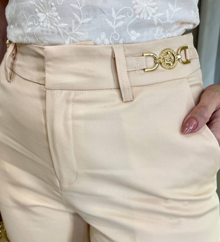Calça Feminina Social Skinny Valentina Salmão com Elastano - Fernanda Ramos Store