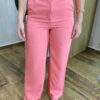 Conjunto Feminino Alfaiataria Fer Cropped e Calça Pantalona Rosa - Fernanda Ramos Store