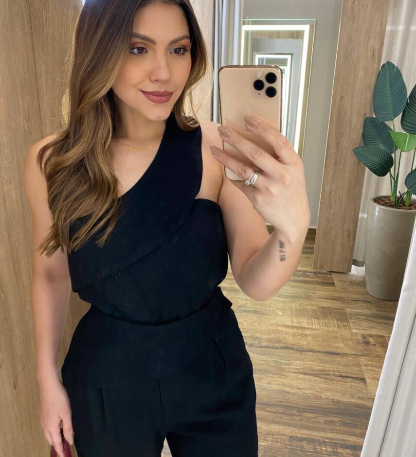 Conjunto Feminino Ana Cropped Nula Manga e Calça Preto - Fernanda Ramos Store