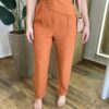 Conjunto Feminino Ana Cropped Nula Manga e Calça Terracota - Fernanda Ramos Store