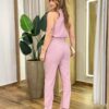 Conjunto Feminino Summer Love Regata com Detalhe e Calça Rosé - Fernanda Ramos Store