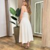 Conjunto Feminino Viscolinho Cropped e Saia Midi Nude com Amarração - Fernanda Ramos Store