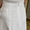 Conjunto Feminino Viscolinho Cropped e Saia Midi Off White com Amarração - Fernanda Ramos Store