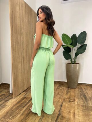 Macacão Feminino Longo Suzy sem Bojo Tomara que Caia Verde - Fernanda Ramos Store