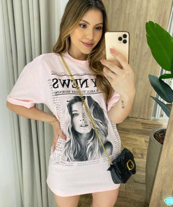 Max T-shirt Feminina Juliana Rosa City News - Fernanda Ramos Store