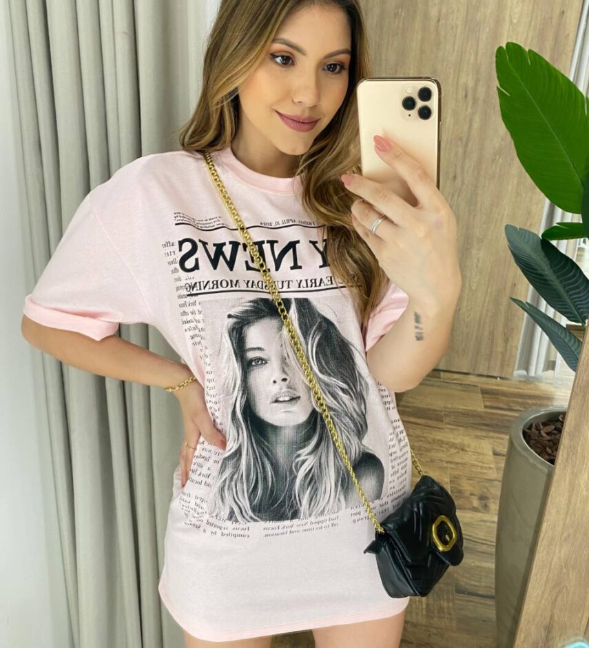 Max T-shirt Feminina Juliana Rosa City News - Fernanda Ramos Store