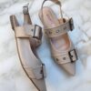 Sapatilha Feminina Slingback com 2 Fivelas Nude - Fernanda Ramos Store