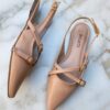 Sapatilha Feminina Slingback com Bico Fino Rosé - Fernanda Ramos Store