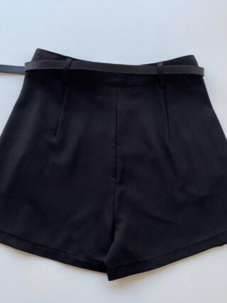 Short Feminino Alfaiataria Louise Preto com Cinto - Fernanda Ramos Store