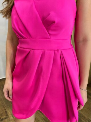 Vestido Feminino Curto Laísa com Bojo e Lastex Pink - Fernanda Ramos Store