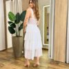 Vestido Midi com Bojo Gabrieli Tule Branco - Fernanda Ramos Store