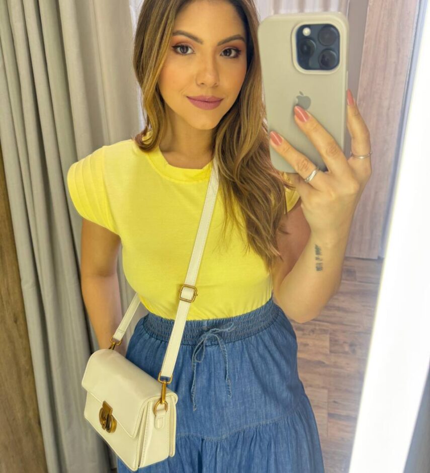 Blusa Feminina Tee Muscle Fernanda Amarela - Fernanda Ramos Store