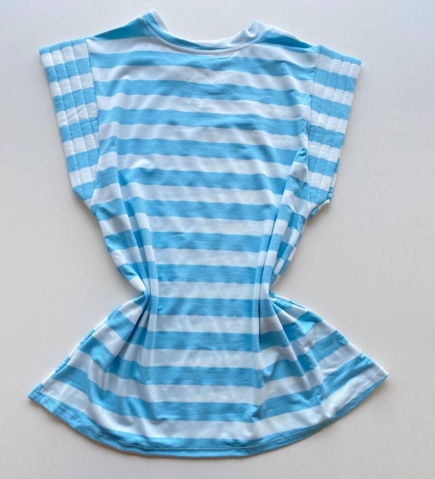 Blusa Feminina Tee Muscle Fernanda Listrada de Azul - Fernanda Ramos Store