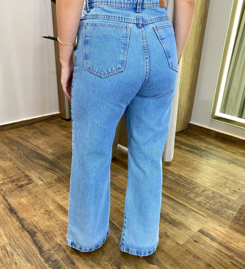 Calça Feminina Cecília Wide Leg Jeans 1068 - Fernanda Ramos Store