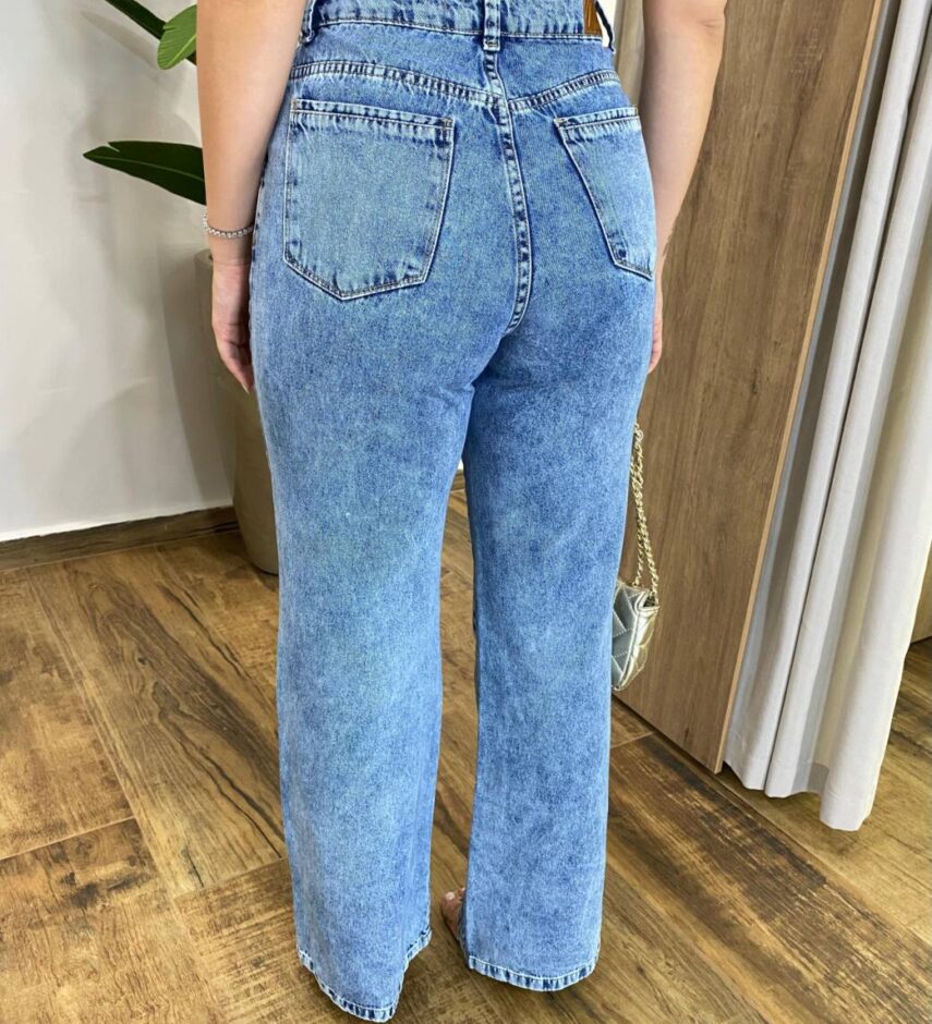 Calça Feminina Wide Leg Lorena Jeans 29398 - Fernanda Ramos Store