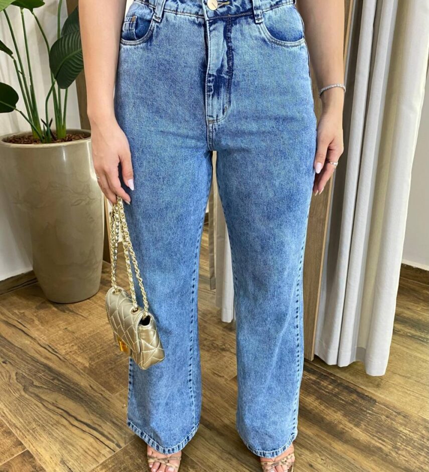 Calça Feminina Wide Leg Lorena Jeans 29398 - Fernanda Ramos Store