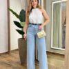 Calça Jeans Feminina Rafaela Wide Leg com Cinto 1188 - Fernanda Ramos Store