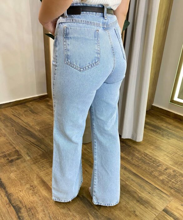 Calça Jeans Feminina Rafaela Wide Leg com Cinto 1188 - Fernanda Ramos Store