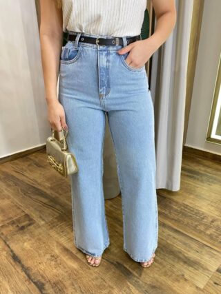 Calça Jeans Feminina Rafaela Wide Leg com Cinto 1188 - Fernanda Ramos Store