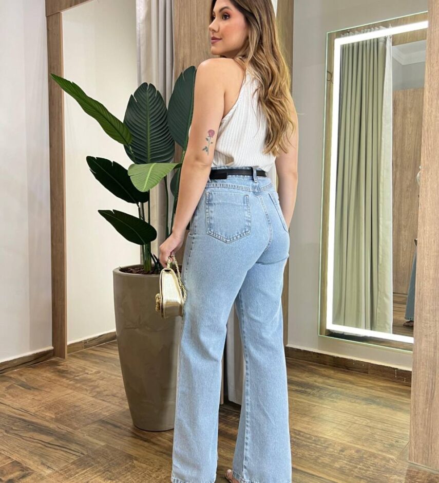 Regata Feminina Viscolinho Lorena Cru Listrada - Fernanda Ramos Store