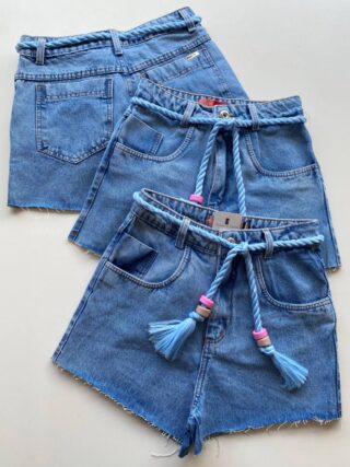 Short Feminino Elisa com Amarração Jeans 035 - Fernanda Ramos Store