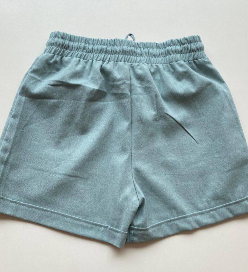 Short Feminino Viscolinho Jade com Bolsos e Amarração Verde Menta - Fernanda Ramos Store
