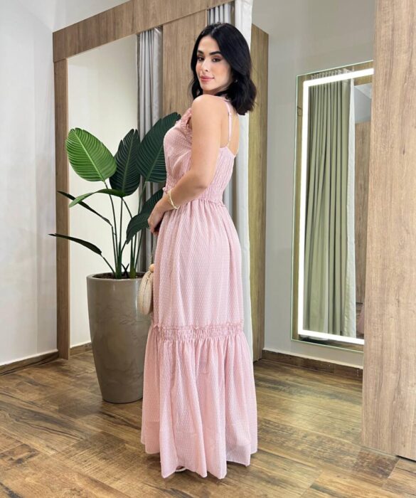 Vestido Feminino Carol Longo sem Bojo com Lastex Rosé - Fernanda Ramos Store